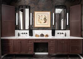 Cabinets.com sells a variety of bathroom vanities with the same great construction as our other cabinets. Elias Woodwork A Twitter Who Wouldn T Love This Rich Cherry Wood Stained Bathroom Vanity We Love The Unique Angled Corner Cabinets And Footed Cabinets Using Aos Elite Custom Cabinets Featuring Our Prairie