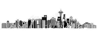 Seattle city tour cityscape skyline line outline illustration. Seattle Skyline Stock Abbildung Illustration Von Nord 95598619