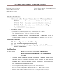 Sri lanka cv format vdxos free sample, example & format templates pdf doc excel word. Curriculum Vitae Nadeeja Niranjalie Wijayatunga