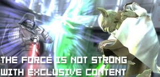 You had to buy the darth vader dlc before the star wars acquisition by disney. Act Surprised Soulcalibur Iv Vader And Yoda Character Dlc Coming To 360 Ps3 Destructoid
