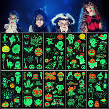 TOROKOM 10 Sheets Halloween Temporary Tattoos for India | Ubuy
