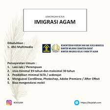 Beberapa perusahaan tenaga kerja di indonesia semisal garmen, perlengkapan, perakitan, dan lain sebgainya. Lowongan Kerja Kantor Imigrasi Agam Sumatera Barat