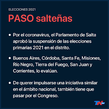 May 25, 2021 · el gobernador de salta, gustavo sáenz, postergó hoy las elecciones locales convocadas para el 4 de julio debido la situación sanitaria en esa provincia por el avance del coronavirus. Elecciones 2021 Salta Decidio Suspender Las Paso Provinciales Tn