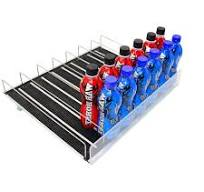Foldable Pusher Shelf 8 Shelves Automatic Tallying Vending Machine  Refrigerator Sliding Retail Store Display Roller Rack