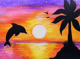 Check spelling or type a new query. Sunset Dolphin Painting Easy Painting Inspired