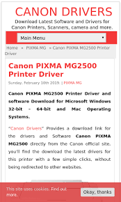 You can access our web site through the internet and download the latest mp drivers and xps printer driver for your model. Canon Drivers Org Canon Pixma Mg2500 Printer Driver Seo Report Seo Site Checkup