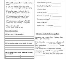 Movie Worksheet Finding Nemo Finding Nemo Nemo Worksheets
