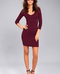 Lillusory women's summer t shirt dress casual short sleeve 2021 crewneck bodycon ruched tie waist mini dresses 4.2 out of 5 stars 2,138 81 offers from $24.99 Burgundy Long Sleeve Bodycon Dress Off 71 Medpharmres Com