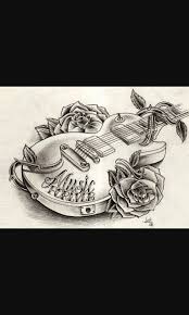 Guitar And Rose Tattoo Guitarras