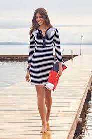 Women S Swim Cover Up Tunic Dress With Uv Protection Print From Lands End Womens Swim Tunic Dress Swim Cover