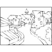 These coloring pages is really useful for early child education but you don't need become a teacher to create coloring books to print. Curved Town Street Coloring Page