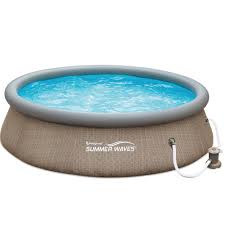 Summer Waves 10 X 30 Quick Set Above Ground Swimming Pool Basket Weave Summerwaves Above Ground Swimming Pools Summer Waves Swimming Pools