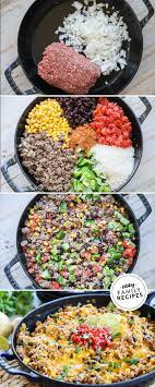 Favorite Taco Tues Dinner This Mexican Ground Beef And Rice Recipe Is Delish And So Easy To Ground Beef Recipes Healthy Healthy Beef Recipes Beef Recipes Easy