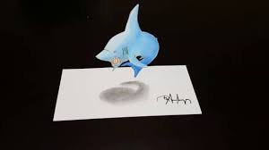 3 Boyutlu Kopek Baligi Cizimi 3d Shark Drawing Youtube