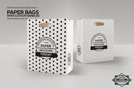 Download Paper Bag Cutout Handle Mockup Free Packaging Mockup Packaging Mockup Paper Packaging
