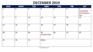 December 2019 Calendar With Holidays Holiday Calendar Holiday Calendar Printable Calendar Printables