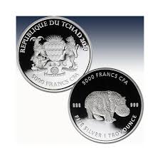 Der ochse gilt in vielen kulturen als starkes und fleißiges tier. 1 X 1 Oz Silbermunze 5 000 France Republic Of Chad Mandala Hippo 2020 Bu