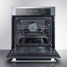 44 oven w/ glass door and interior light stainless steel door fronts and kickplate black cabinet. Summit Sew24ss 24 Wide Electric Wall Oven Sew24ss Palmer S Appliances