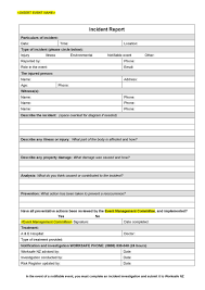 This will be helpful for the employee in case he is not aware of the policies. 60 Incident Report Template Employee Police Generic á… Templatelab