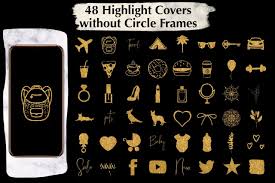 Maybe you would like to learn more about one of these? Instagram Highlight Covers Gold Glitter With Black By Dishanti Art Thehungryjpeg Com