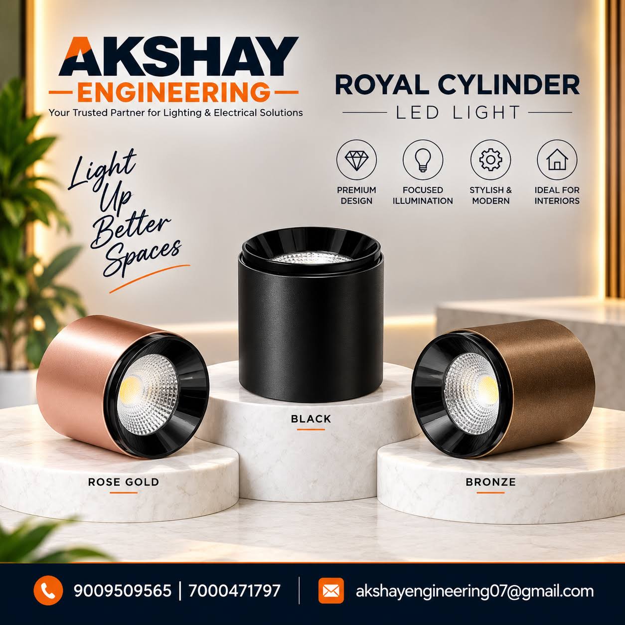 ROYAL CYLINDER LED LIGHT | 7W-12W- 15W-18W | product image