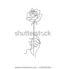 Rose Line Art Drawing One Continuous Lineart Of A Hand Holding Flower Minimalist Style Rose Line Art Flower Line Drawings Line Art Drawings ✓ free for commercial use ✓ high quality images. rose line art drawing one continuous
