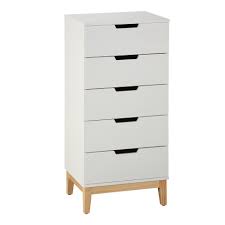 Led nachtschrank kommode nachttisch hochglanz schublade schlafzimmer holz modern. Kommode Allinge 5 Schubladen Weiss Danisches Bettenlager