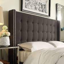 Look through gray headboard pictures in different colors and styles and when you find some gray. Weston Home Curtis I Tufted Linen Headboard Full Dark Grey Walmart Com Walmart Com