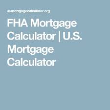 Fha Mortgage Calculator U S Mortgage Calculator Mortgage Calculators Instantly Calculate Your Monthly And Year Fha Mortgage Mortgage Calculator Mortgage