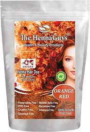 1 Pack Of Red Orange Henna Hair And Beard Color Dye Chemicals Free Hair Color The Henna Guys Amazon Co Uk Beauty