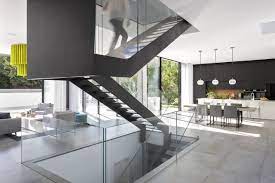 Open floor plans are a signature characteristic of this style. Simple Modern House With An Amazing Floating Stairs Architecture Beast