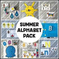 Put the same ten letters in a bowl or bag, and pass it around the table. Alphabet Recognition Summer Pack Modern Preschool