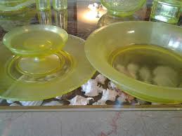 Uranium glass is glass which has had uranium, usually in oxide diuranate form, added to a glass mix before melting for colouration. Antique Spotlight If You Own Any Uranium Vaseline Glass Check This Out Dusty Old Thing