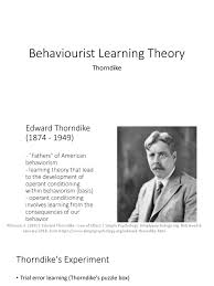 We did not find results for: Behaviourist Learning Theory Behaviorism Psychological Theories