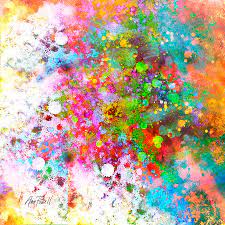 Meets 7x5ft paint splatter backdrop abstract painting photography background themed party photo booth youtube backdrop pmt031. Abstract Art Color Splash On Square Painting By Ann Powell