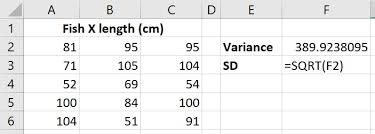 Calculate Standard Deviation From Sample Variance In Excel Top Tip Bio