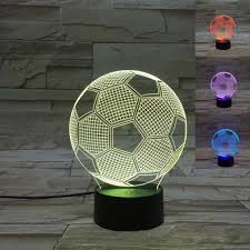 Seven Colors Changing Soccer Ball Light Football 3d Visual Led Night Light Usb Novelty Table Lamps Ball Lights Led Night Light Night Light