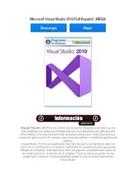 Descargar un video a través de su fuente es una forma para descargar un video desde un sitio web si no hay un enlace de descarga disponible. Microsoft Visual Studio 2019 Full Espanol Microsoft Visual Studio Entorno De Desarrollo Integrado