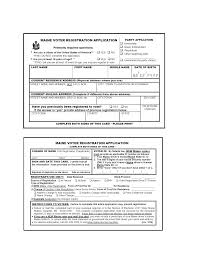 Free Maine Voter Registration Form Register To Vote In Me Pdf Eforms Free Fillable Forms