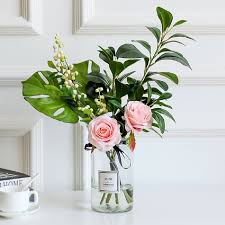 Maybe you would like to learn more about one of these? Floral Decor Cute Miniature Tropical Floral Arrangement Silk Flowers Home Decor