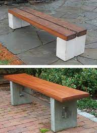 Diy Garden Benches And Tables Made With Cinder Blocks Wood Bench Outdoor Garden Bench Diy Diy Bench Outdoor
