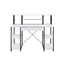 Bowery hill wood executive desk with file drawer in salt oak. Acme Eleazar Music Recording Studio Desk In Black Oak