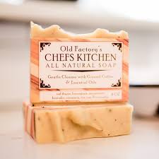 Bar soap is basically made from a combo of fats, oils and perfumes that come together to create a substance with the ability to (when wet) capture and remove dirt and germs. Chef Soap Old Factory