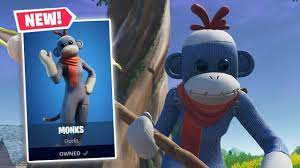 NEW MONKS Skin Gameplay in Fortnite! (SOCK MONKEY) - YouTube