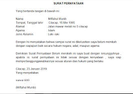 Surat pernyataan 6 poin dari pelamar yang berisi tentang sanggup mentaati Contoh Surat Pernyataan Belum Menikah Untuk Melamar Kerja Kumpulan Contoh Surat Dan Soal Terlengkap
