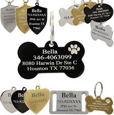 Or the pampered pooch or kitten may like a stylish engraved pet tag with sparkling swarovski crystals? Aaacustom Custom Stainless Steel Pet Id Tags Personalized Dog Tags And Cat Tags Custom Text Engraved On Both Sides In Bone Fish And More Made In Usa Buy Online In South Africa At Desertcart Co Za Productid 182397879