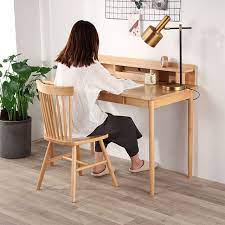 These can be modern study tables, and in case you love colours go for a plastic white study table to enjoy a modern look. Nordic Modern Minimalist All Solid Wood Desk Student Study Desk With Bookshelf Pure Beech Wood Japanese