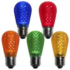 T50 Led Bulbs Multi Color Red Blue Amber Green Gold