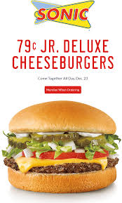 79 Cent Cheeseburgers Wednesday At Sonic Drive In Cheeseburger Cheap Meals Food