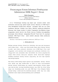 Analisis dan perancangan sistem informasi. Pdf Perancangan Sistem Informasi Pembayaran Administrasi Smk Negeri 1 Jiwan